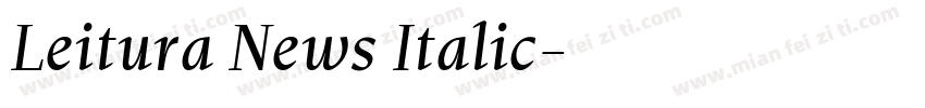 Leitura News Italic字体转换
